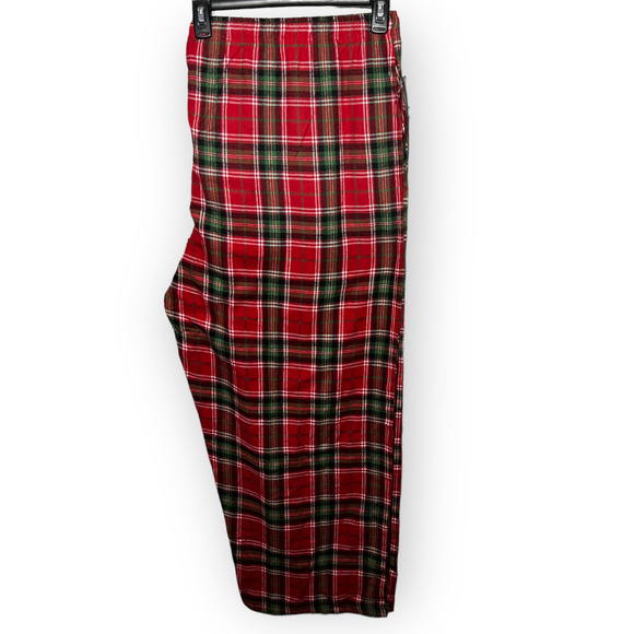 Beverly Rock Women's Red & Green Plaid Flannel Pajama Pants, Lounge Pants Sz 4X - Picture 9 of 9